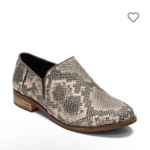 Toms Shaye Low booties Black Multi Faux Snake Boots,‎ Size 8.5 animal print